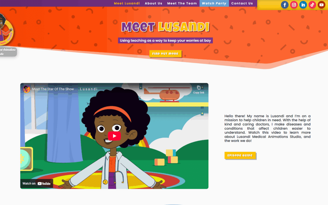 A Child-Friendly Website for Lusandi Medical Animations