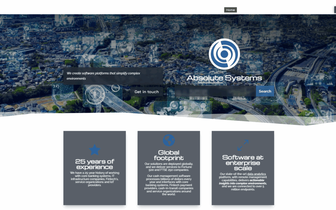 Enterprise Software Website for Absolute Systems – Built to Impress